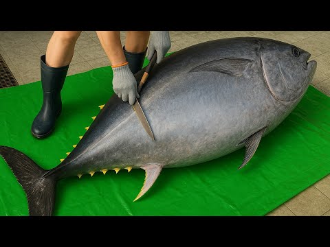 This Chef Cut 478kg Bluefin Tuna Like It’s Nothing! #bluefintuna #tunacutting #sushimaster