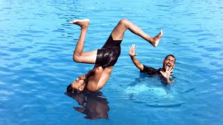 Super Slow Motion | Pool Jump Challenge 😲🎥