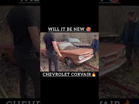 Found Abandoned Chevrolet Corvair 🥵🔥 | Detailing and Restoration | #shorts #chevrolet #restoration