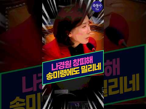송헤령은 누구? 장관 이름 잘못 부르고 X소리하는 나경원