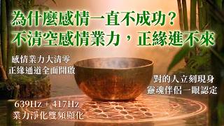 【感情業力大清零】斬斷爛桃花・讓命定之人極速靠近💫 639Hz+417Hz 雙頻淨化陣法｜深層業力清洗・正緣強力牽引