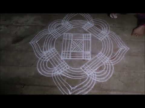 Very easy rangoli designsfor dhanur month   learn kolam