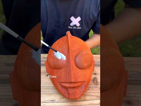 Dan broke my Mom's Unique mask 💔🥹😭~ mini wood toy- woodworking art skill/wood hand #shorts