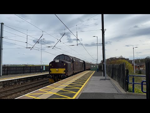WCRC 37 & BR 37 haul The Glengarnock Growler past Chester-Le-Street with tones 10/04/22