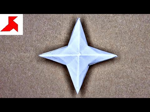 DIY ✨ How to make a Ninja Star ( SHURIKEN ) from 1 sheet of A4 paper (version 2.0)