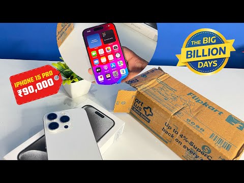 iPhone 15 Pro Flipkart Big Billion Days & Unboxing 2024 | White Titanium 256 GB