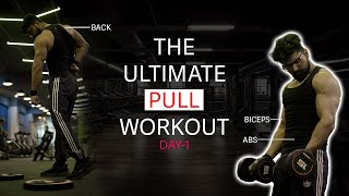 Pull DAY workout series DAY-2💪🏻 || pt(personal training ke Bina) workout kaise kare??🤔