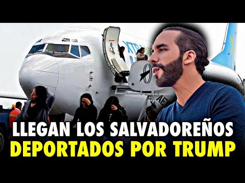 Siguen llegando los salvadoreños deportados por Trump😱