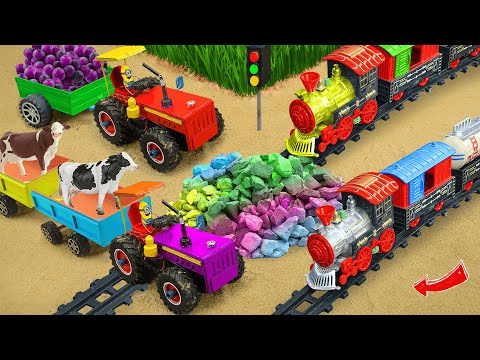 Diy tractor mini Bulldozer to making concrete road | Construction Vehicles, Road Roller #597