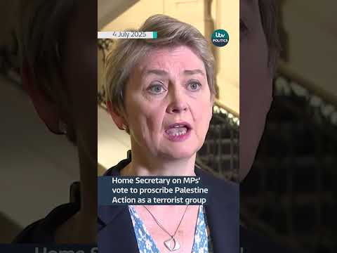 Home Secretary on MPs'vote to proscribe Palestine Action as a terrorist group #shorts #politics