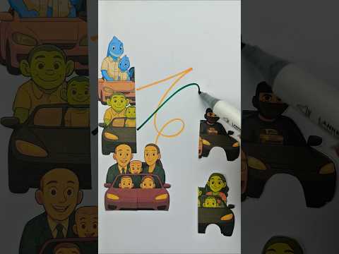 Italian Brainrot Family Driving Challenge#viral #trending #viralshorts