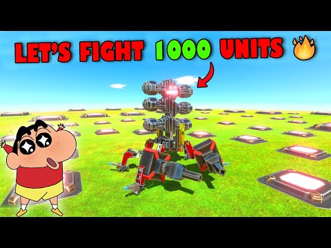 I Upgraded RED MONSTER to FIGHT ALL units in Animal Revolt Battle Simulator with SHINCHAN and CHOP