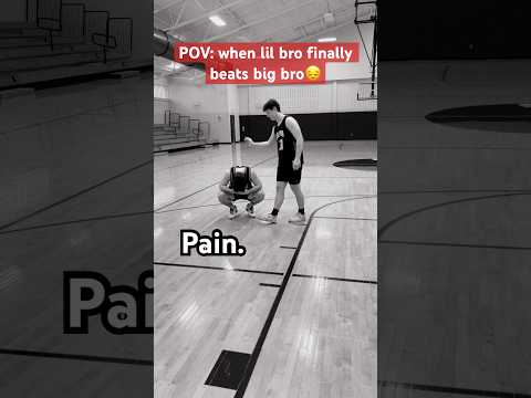 When lil bro finally wins🏀🥺