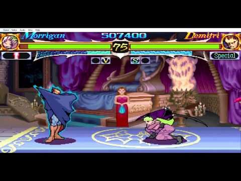 Vampire Hunter Darkstalkers Revenge Arcade Gameplay Morrigan