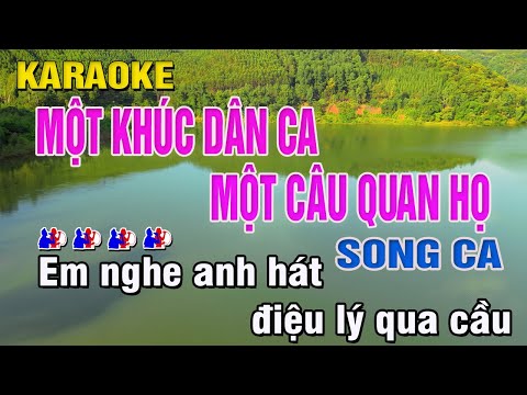 Một Khúc Dân Ca Một Câu Quan Họ Karaoke Song Ca (Am) Beat Hay | Trung Hiếu Karaoke