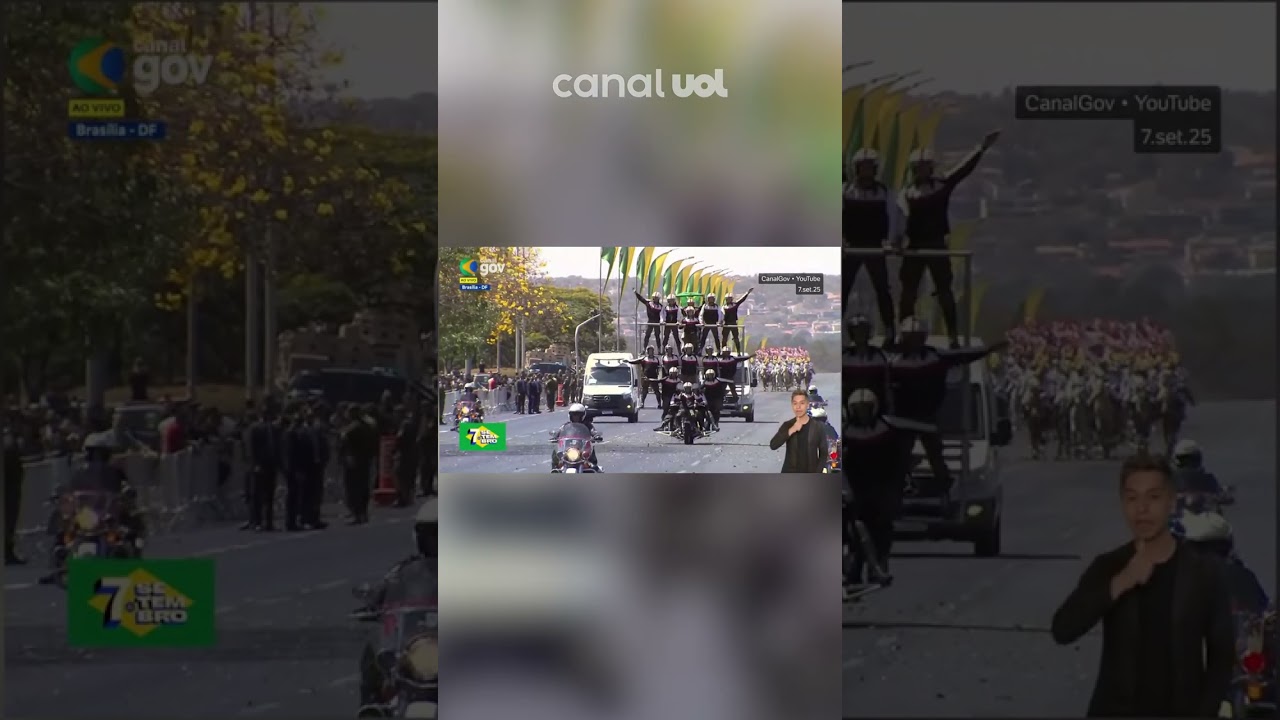 7 de Setembro: batalhão do Exército faz pirâmide humana durante desfile em Brasília; vídeo