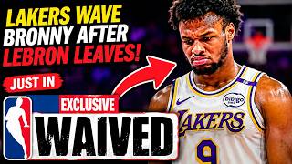 Bronny WAIVED After LeBron's Shocking Exit?  LOS ANGELES LAKERS NEWS TODAY