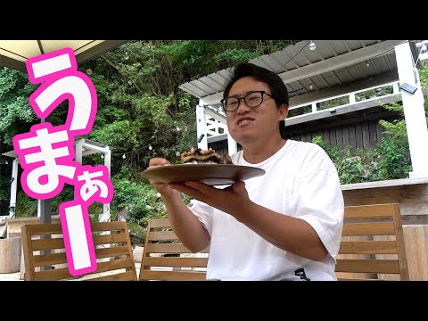 極太ウナギを山で炭火焼にして最高の昼飯を食う‼️