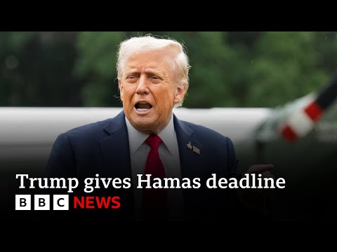 YouTube video thumbnail: Donald Trump Sets Hamas Deadline to Respond to Gaza Peace Plan
