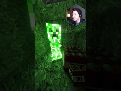 Creeper Volcano in Realistic Minecraft RTX #minecraft