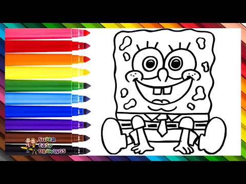 Draw and Color SpongeBob as a Child 🧽❤️🌊 Drawings for Kids