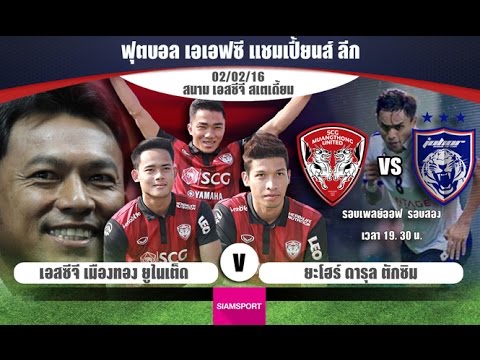 Full Match SCG เมืองทอง ยูไนเต็ด VS ยะโฮร์ (มาเลเซีย) เอเอฟซี แชมเปี้ยนส์ ลีก