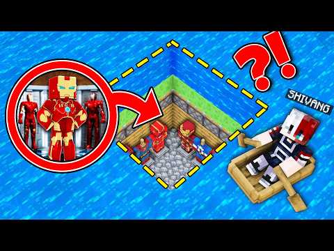 WE FOUND UNDERWATER SUPER HERO SECRET BASE IN MINECRAFT!!