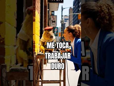 Capibara trabajador #viralshorts #capybara #veo3