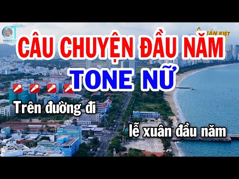 Karaoke Câu Chuyện Đầu Năm Tone Nữ ( D#m ) Nhạc Xuân Mới 2025 | Karaoke Tuấn Kiệt