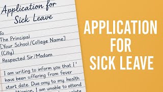 Application For Sick Leave | How to Write in Application