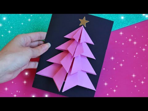 DIY CHRISTMAS TREE CARD 🎄 Greeting card