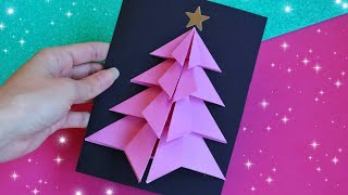 DIY CHRISTMAS TREE CARD 🎄 Greeting card