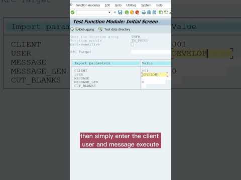 The fastest way to reach a user in SAP 😄 #sap #tip