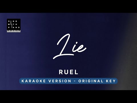 Lie – Ruel (Original Key Karaoke) – Piano Instrumental Cover with Lyrics