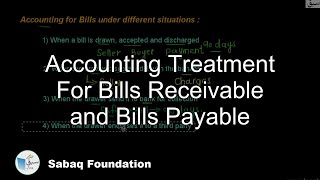 Accounting Treatment For Bills Receivable and Bills Payable