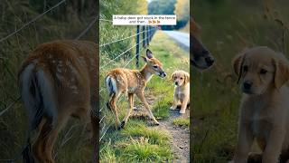 A baby deer got stuck in the fence and then #animals #deer #animallovers