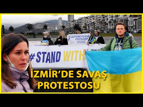İzmirli Ukraynalılardan 'Savaşı Durdurun' Eylemi
