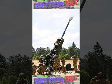 U.S. Brigade Combat Team fire a M777 120mm Howitzer