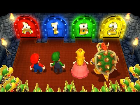 Mario Party 9 Minigames - Mario Vs Luigi Vs Peach Vs Koopa (Master Difficulty)