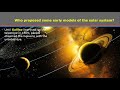 Historical Models of the Solar System