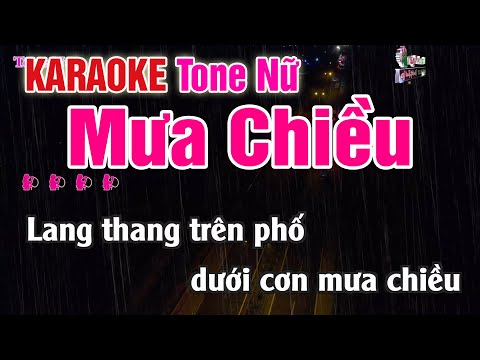 Mưa Chiều Karaoke Tone Nữ – Nhạc Sống Thanh Ngân