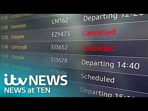 Passengers call for urgent action as airports face delays: Watch ITV's News at Ten