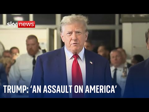 Trump arrives at court: 'This is an assault on America'