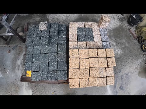 Fabrication de pavés granit 10x10x5