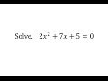 Quadratic Equation: Completing the Square