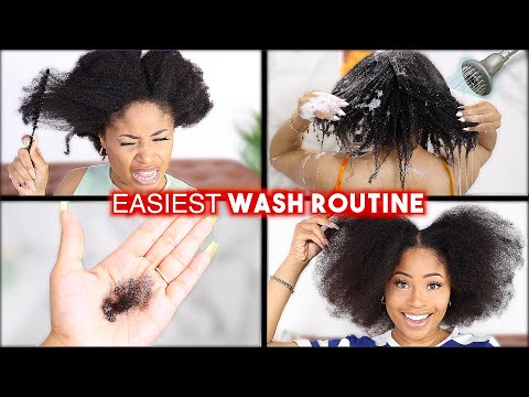 EASIEST Wash Day Routine EVER!💦 [no tears, natural hair]