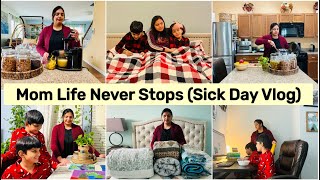 How I am Managing Our Sick Days & NEVER ENDING HOUSEHOLD CHORES(2025) + Cleaning +Laundry+ Sanitize🏡
