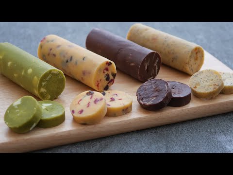 多めに焼いておすそわけ♡ 4種のバタークッキー | 4 Flavors Butter Cookies