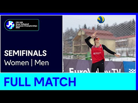 LIVE | CEV U20 Snow Volleyball European Championships 2024 | Semifinals M/W | Court 1