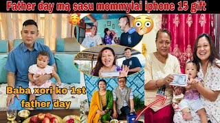 Baba Xori’s 1st Father’s Day Celebration❣️|| iPhone 15 Gift Unboxing 🎁 SASU MOMMY GIFT